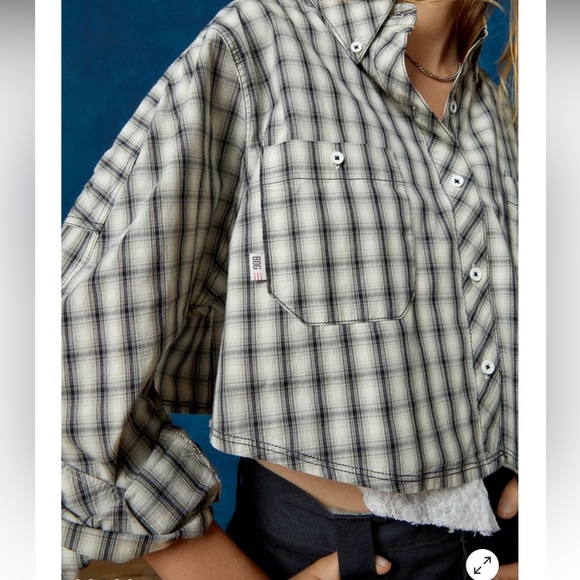 BDG by Urban Outfitters Corey Button Down Crop Plaid EUC! LIKE NEW!!! - Picture 4 of 15